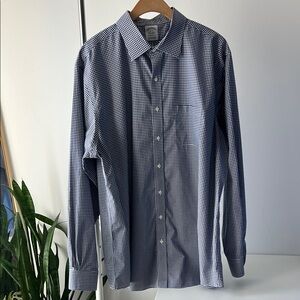 Brooks Brothers Blue Casual checkered Button Down Shirt REGENT FIT 18 37